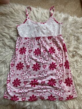 Savannah Pink Floral Sequin Bodice Spaghetti Strap Nightgown